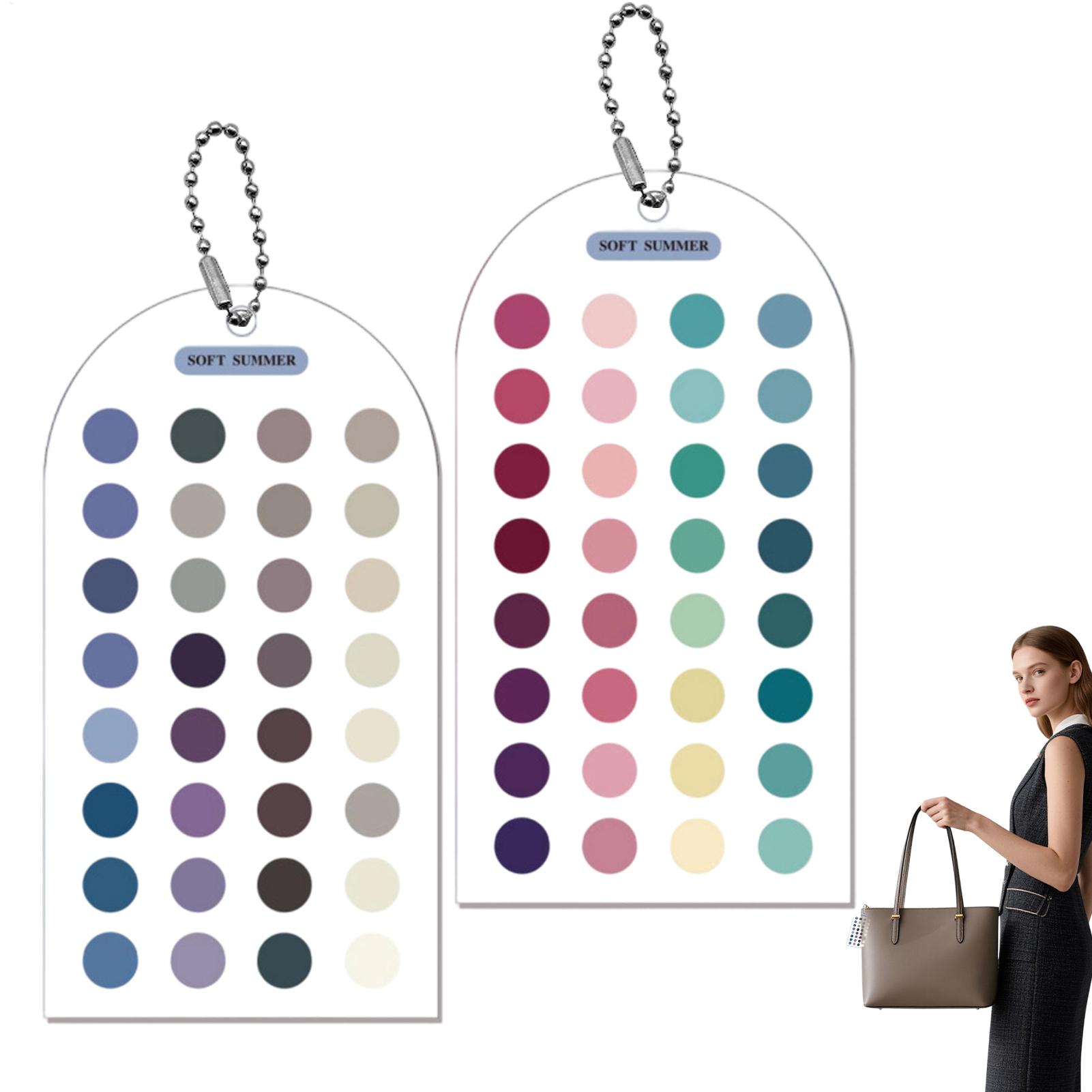 Color Checker Card - 2Pcs Soft Summer Color Cards Color