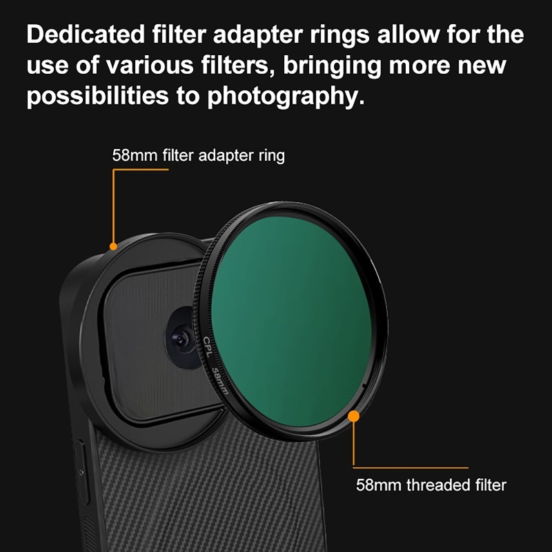 4 in 1 Lens 58mm Mobile Phone  - огляд і ціна Nd Filter Set