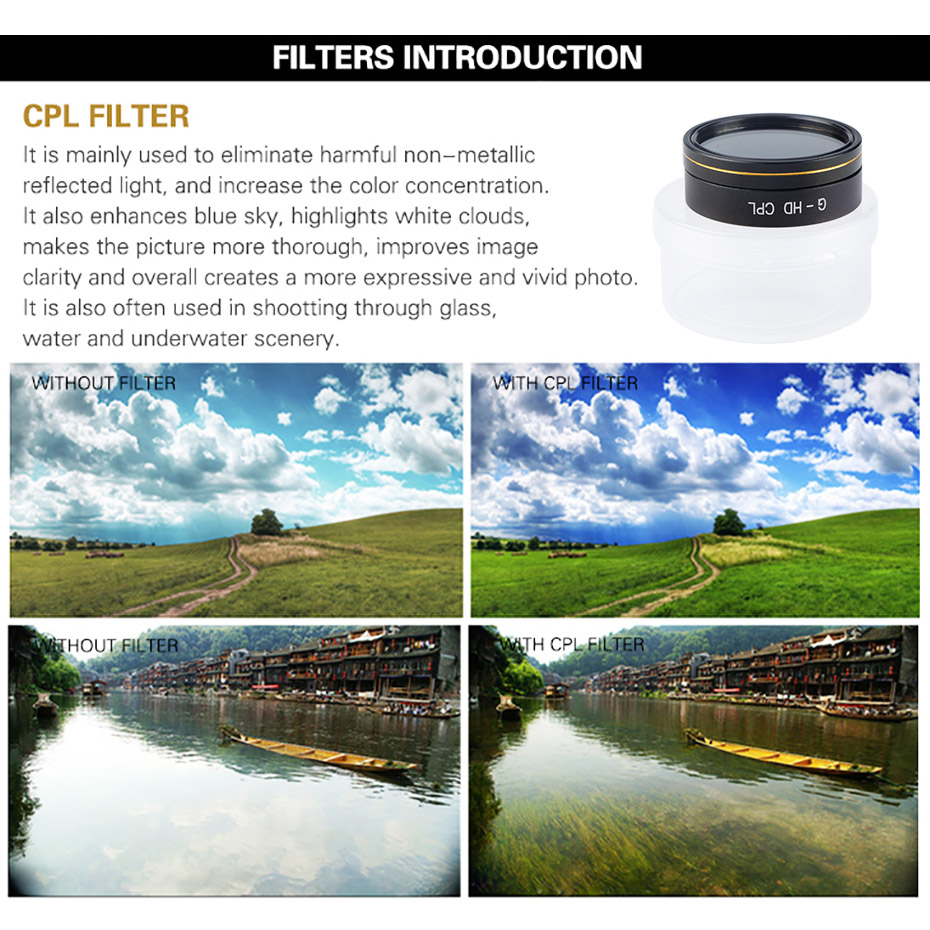 Drone Filter For Phantom 4 Pro - огляд і ціна Nd Filter Set