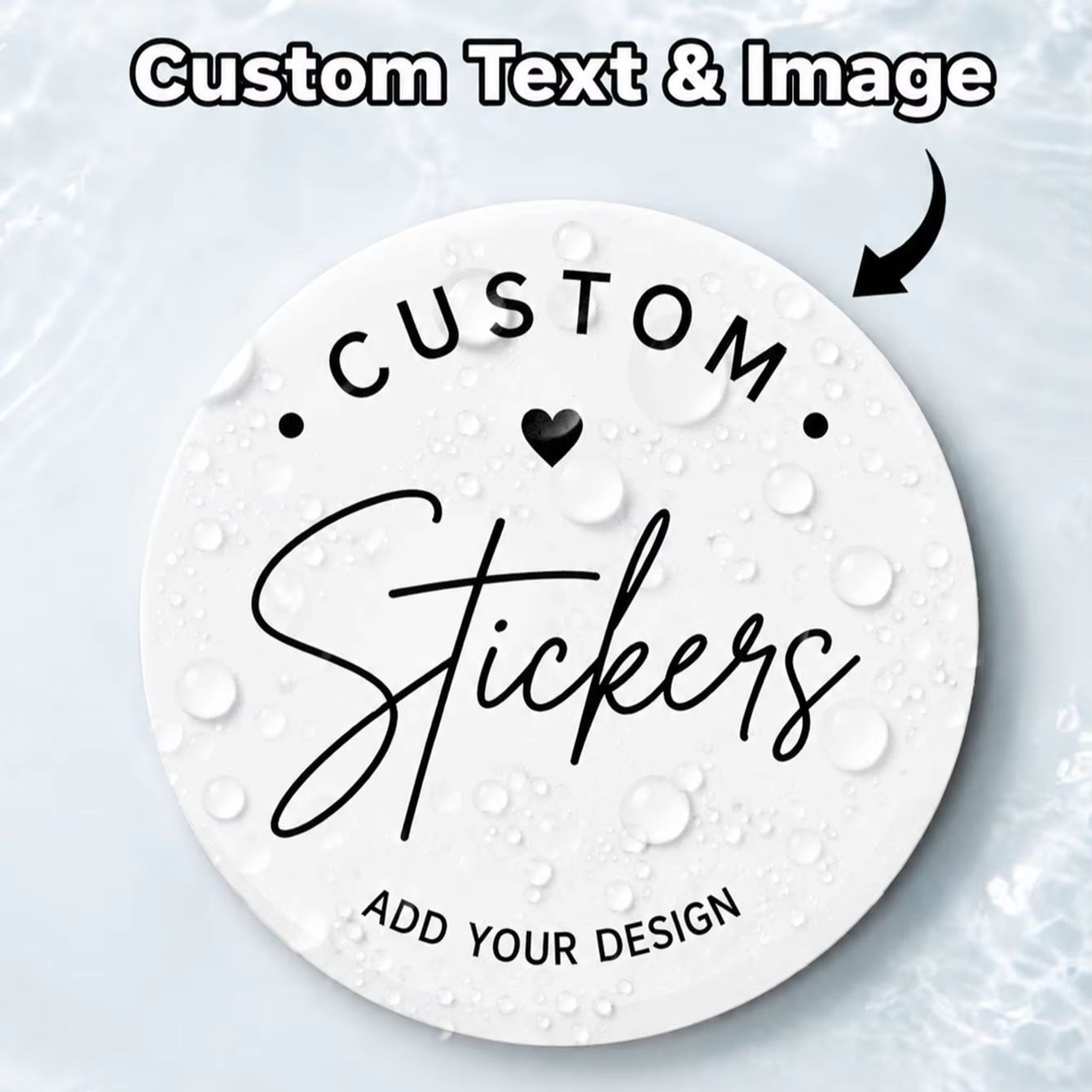 1/50/100PCS Custom Round Water - огляд і ціна Photography Logo