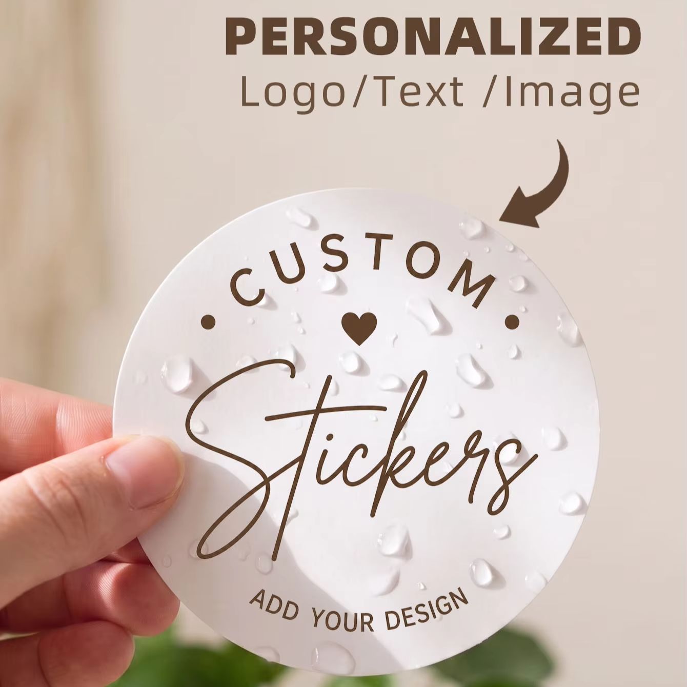 1/50/100PCS Custom Round Water - огляд і ціна Photography Logo