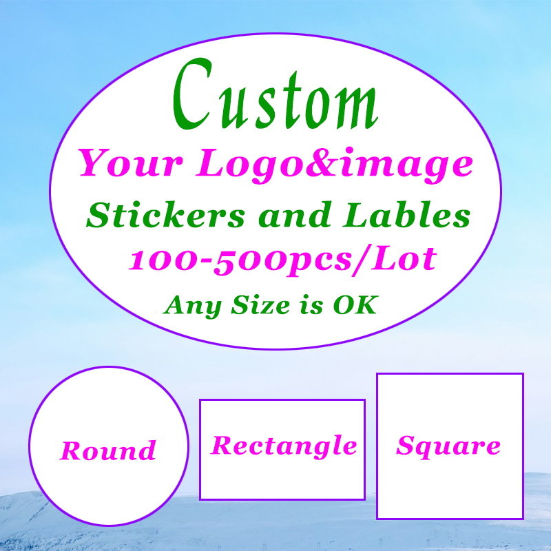 500-100Pcs Custom Stickers Cus - огляд і ціна Photography Logo