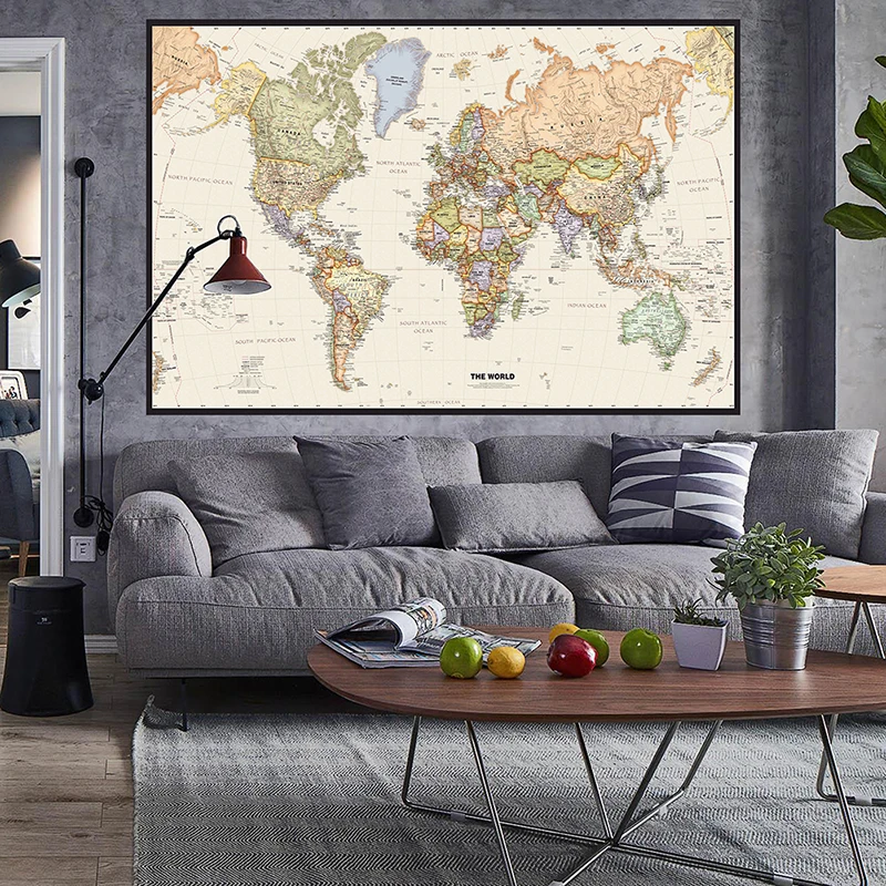 150x225cm Retro World Map Phot - огляд і ціна Photography Mapped