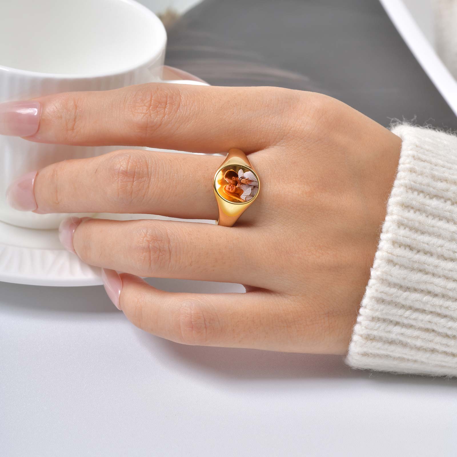 Custom Photo Signet Ring for W - огляд і ціна Photography Logo