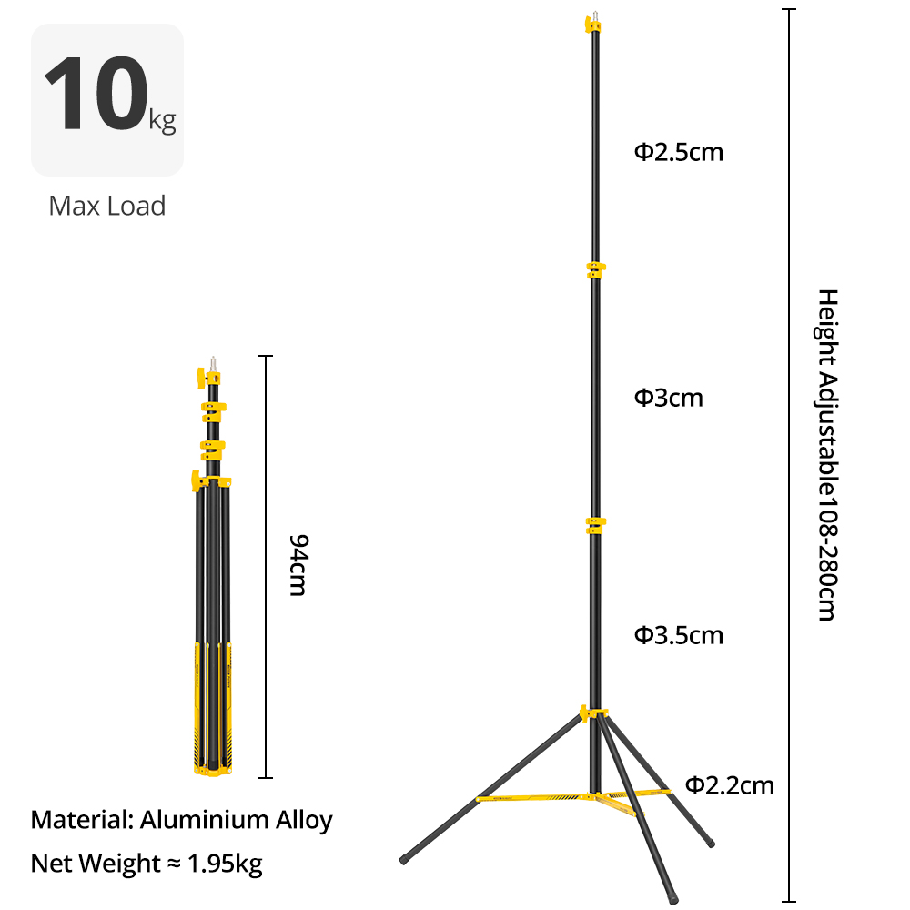 AMBITFUL GM280Y 280cm Professi - огляд і ціна Photography Kit Pro