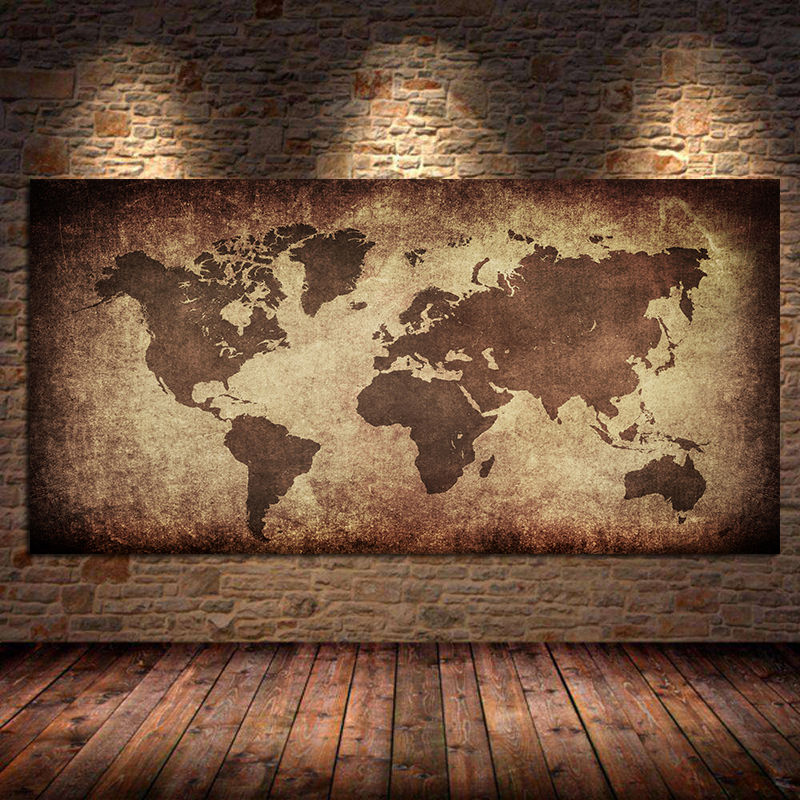 The World Map Retro Canvas Pai - огляд і ціна Photography Mapped