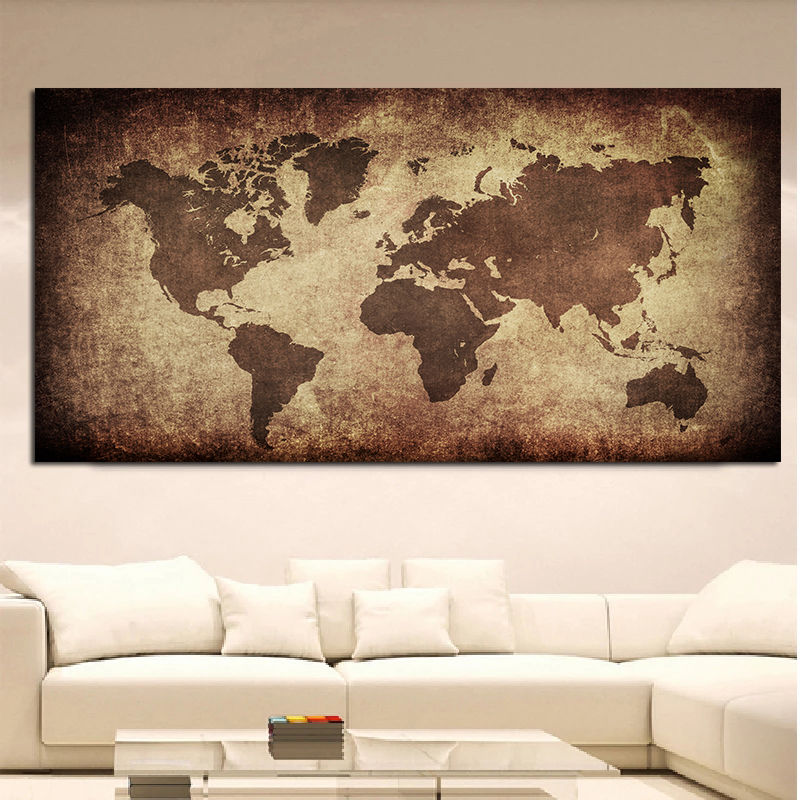 The World Map Retro Canvas Pai - огляд і ціна Photography Mapped