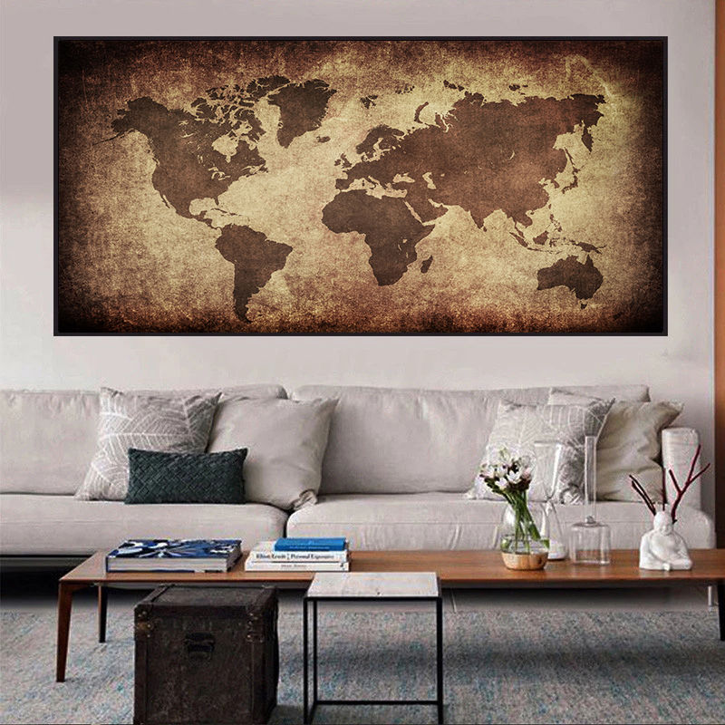 The World Map Retro Canvas Pai - огляд і ціна Photography Mapped