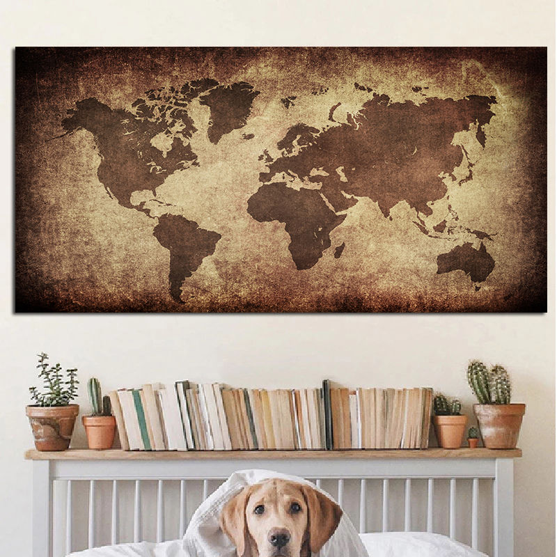 The World Map Retro Canvas Pai - огляд і ціна Photography Mapped