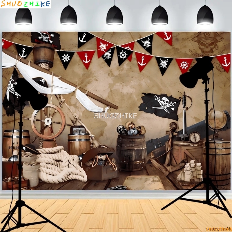 Retro Pirate Treasure Map Back - огляд і ціна Photography Mapped