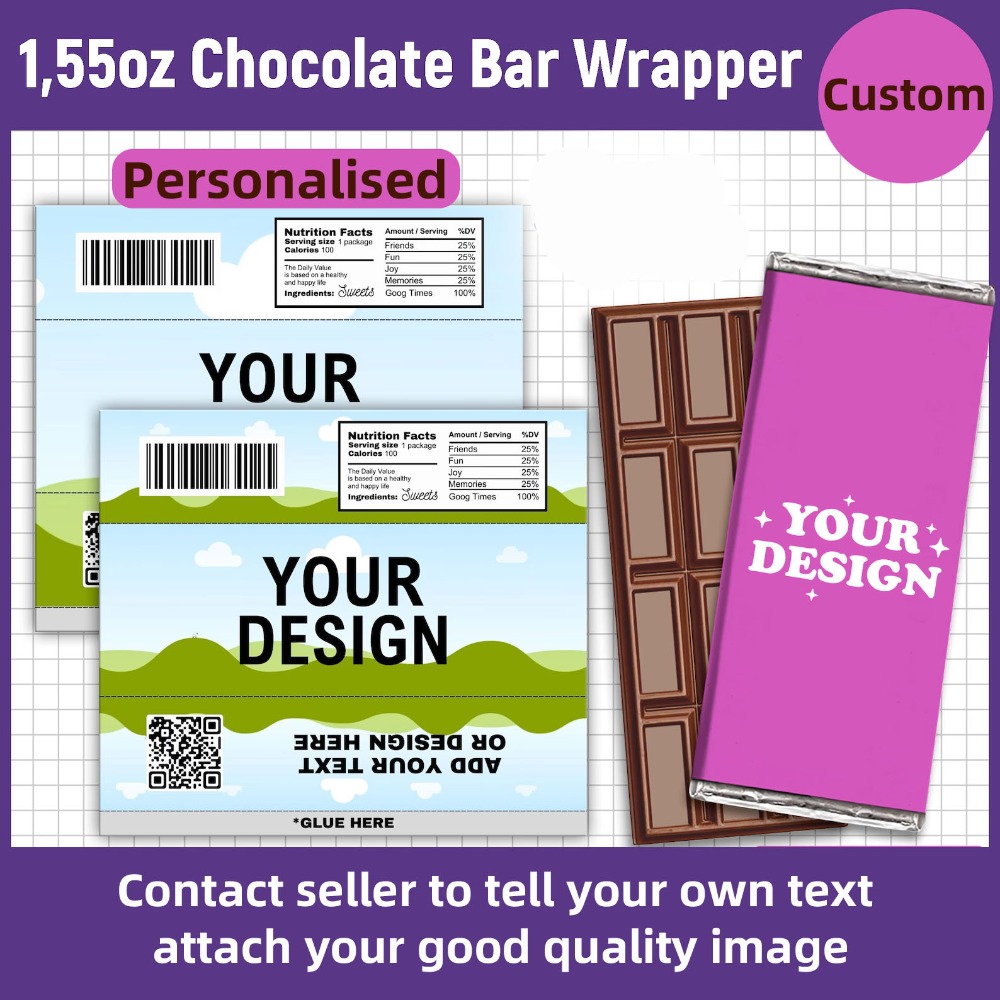 Custom Chocolate Bar Wrappers  - огляд і ціна Photography Logo